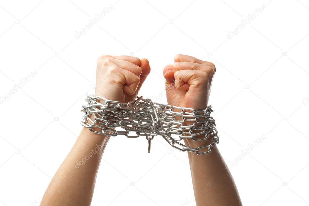 Two chained fists