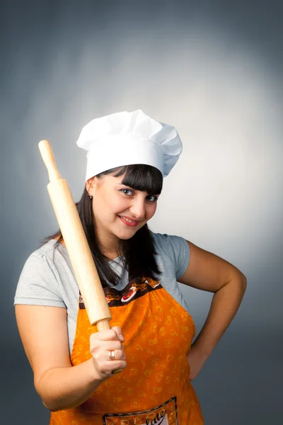 Mujer feliz cocinero — Foto de Stock