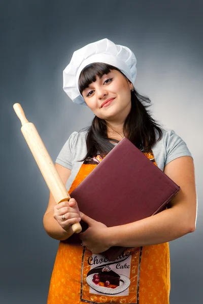 Mujer feliz cocinero — Foto de Stock