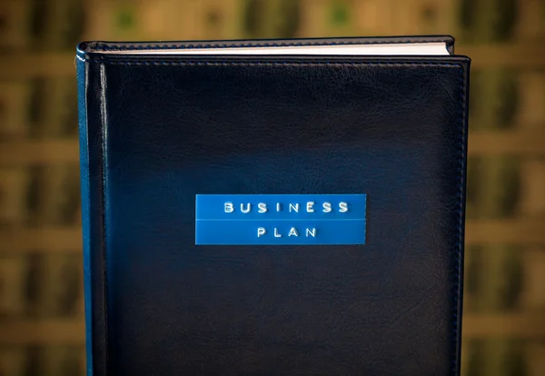 Business plan boek — Stockfoto