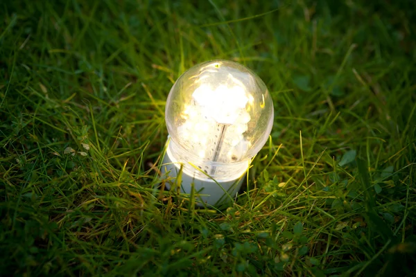 stock image Led lamp on the grass