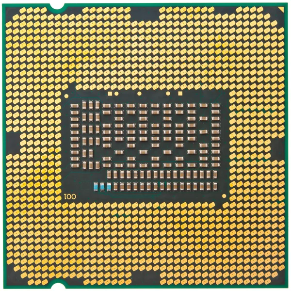 CPU-Prozessor isoliert auf Weiß — Stockfoto