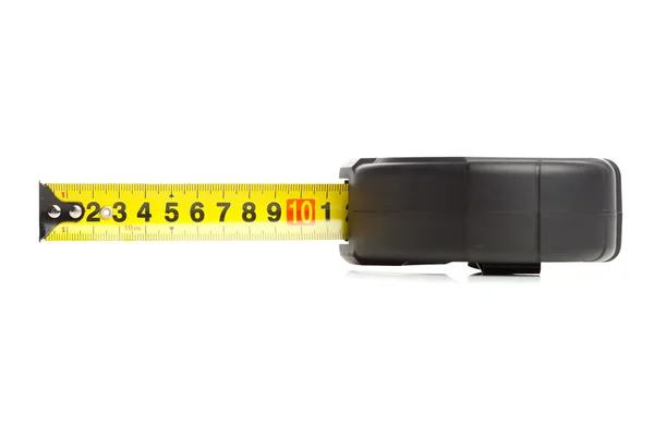 Regla cinta métrica aislado en blanco — Foto de Stock