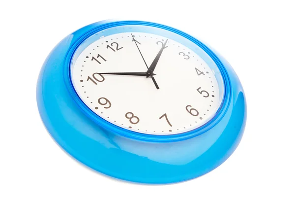 Blue office clock — Stock Photo, Image