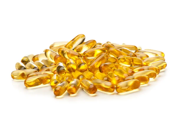 Omega-3 cápsulas de aceite de grasa de pescado —  Fotos de Stock