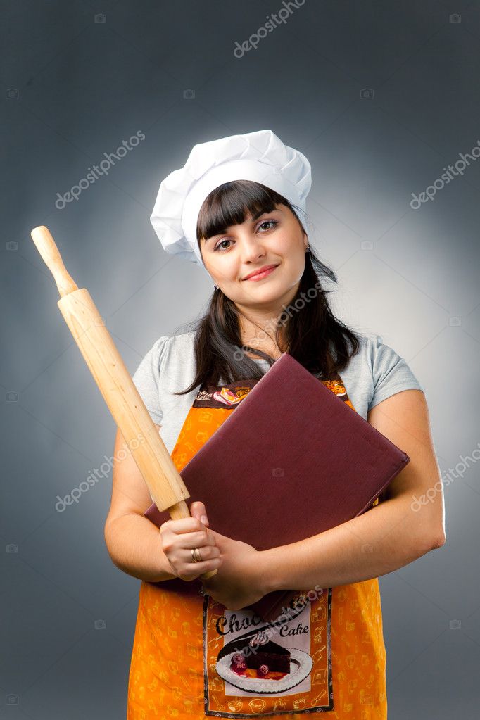 Professional woman cook Stock Photo by ©nikkytok 10242635