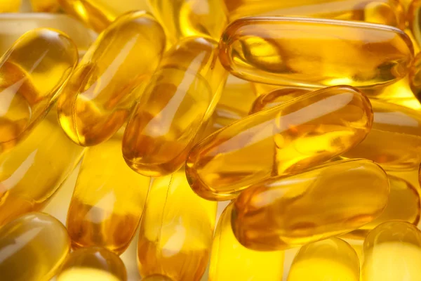 Omega-3 ryby tłuszczu kapsułki oleju — Zdjęcie stockowe