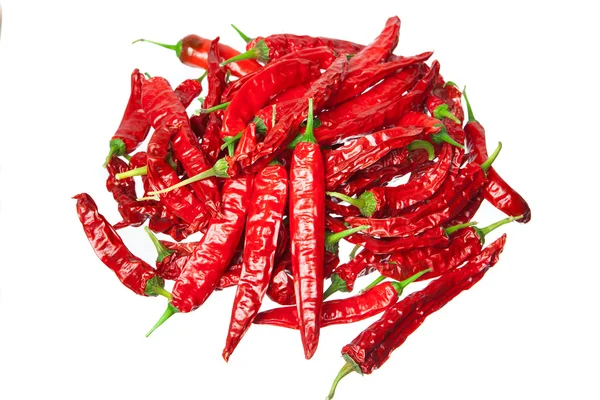 Pile of red chili peppers — Stock Photo, Image