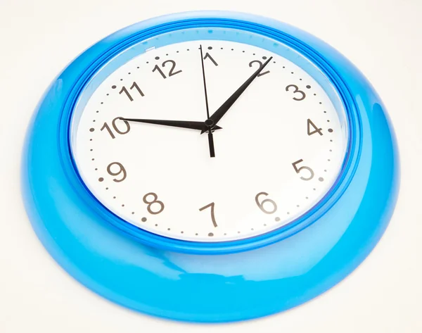 Blue office clock — Stock Photo, Image