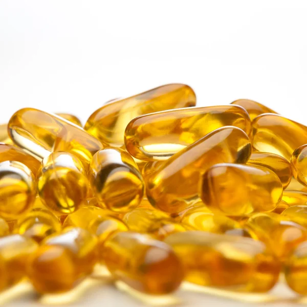 Omega-3 fisk fat olja kapslar — Stockfoto