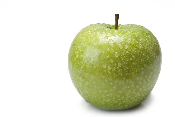 Apple covered with dew droplets. — Stock Photo, Image