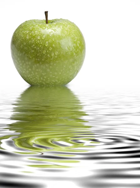 Apple with dew droplets. — Stock Photo, Image
