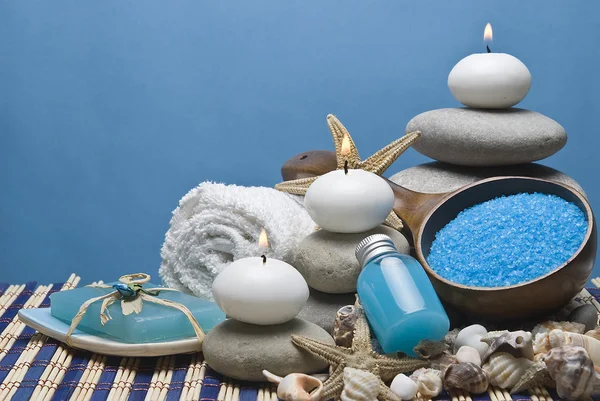 Spa background in blue. — Stock Photo, Image