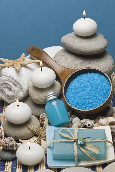Blue spa och zen balans. — Stockfoto