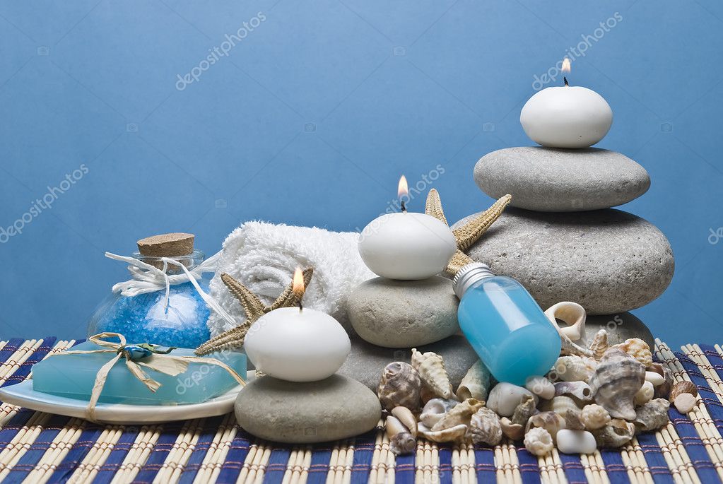 Blue spa background. Stock Photo by ©angelsimon 8740874