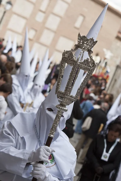 Nazarenes in a procession — Stock Photo, Image