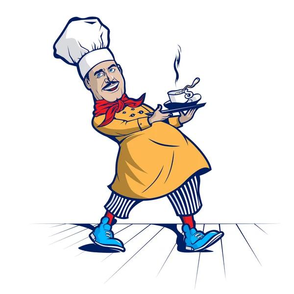 Chef cuisinier sourire — Image vectorielle