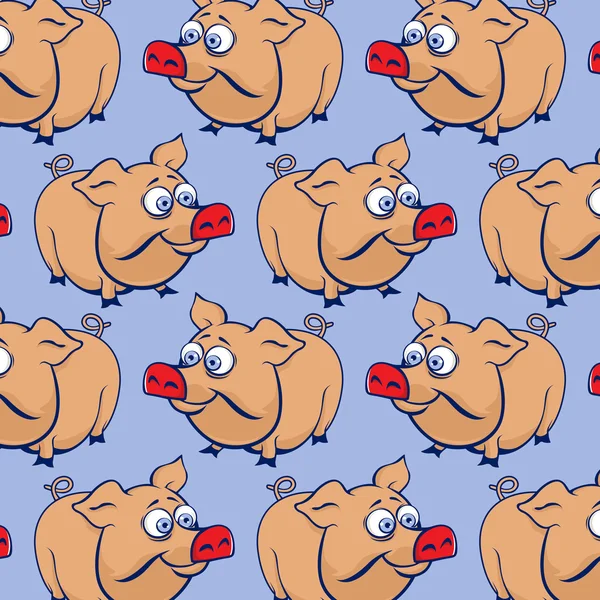 Cartoon pig background — Stock Vector