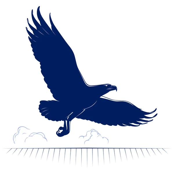 Cartoon eagle flying — Stock Vector