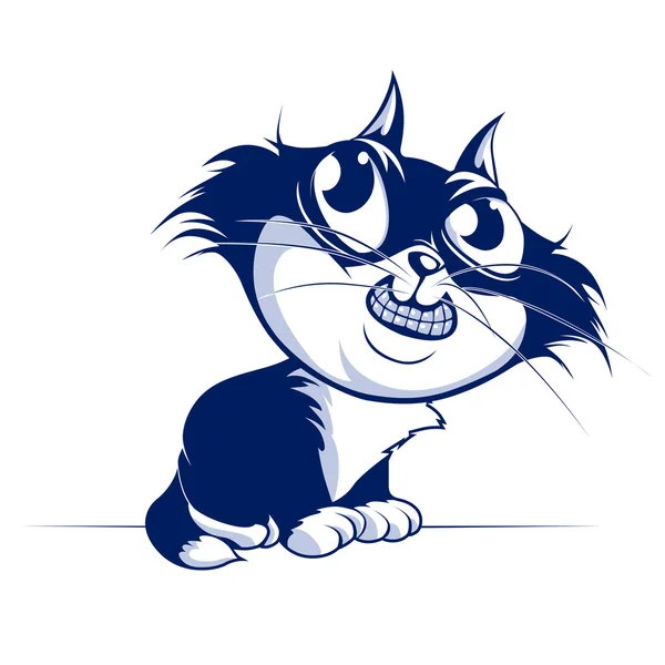 Kedi gülüşü — Stok Vektör