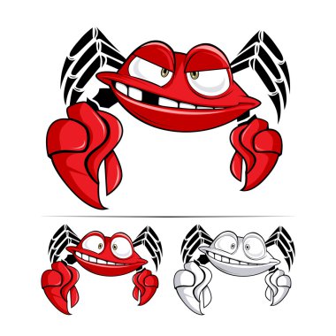 Cartoon Crab Smile clipart