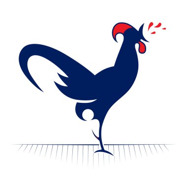 Rooster redneck icon clipart