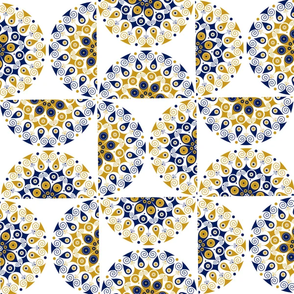 Arrière-plan rond orné motif — Image vectorielle