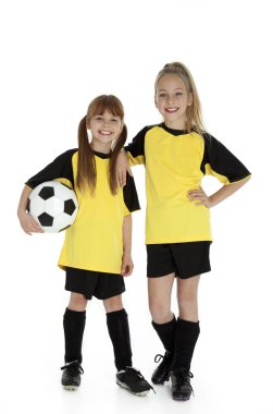 Little Soccer Sisters clipart