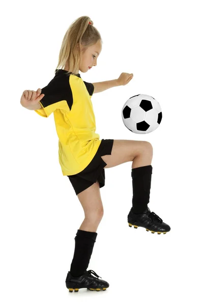 Bastante niña de fútbol Imagen de archivo