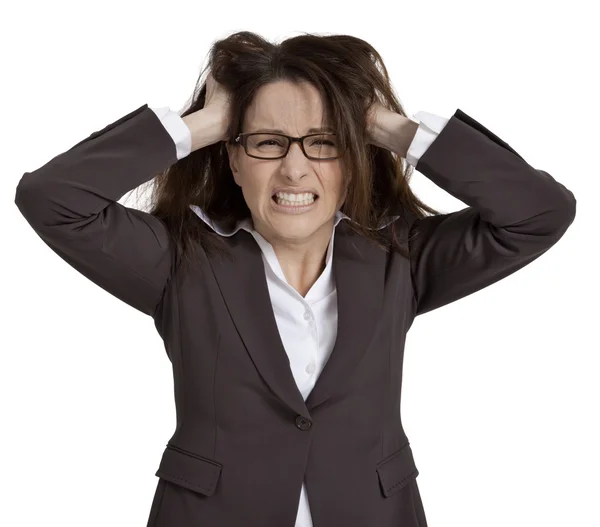 Frustrata donna d'affari — Foto Stock