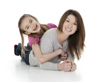 Happy Mother and Daughter clipart