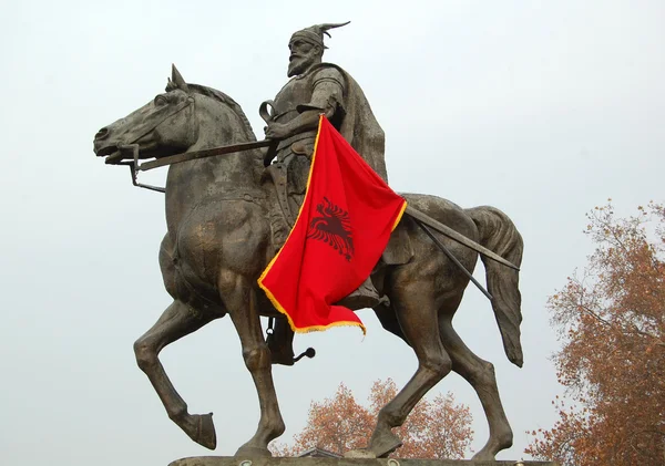 Památník Skenderberg ve skopje, Makedonie — Stock fotografie