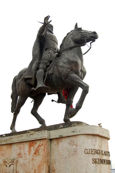 Monument över Skanderbeg i skopje, Makedonien — Stockfoto