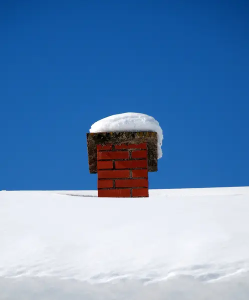 stock image Chimney in winter