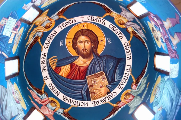Frescoe Jézus Krisztusról — Stock Fotó