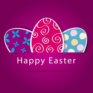 Beautiful Easter eggs illustration clipart