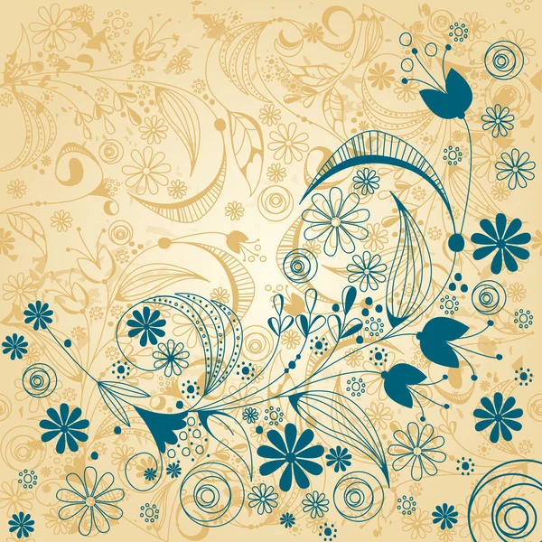 Belle carte florale — Image vectorielle