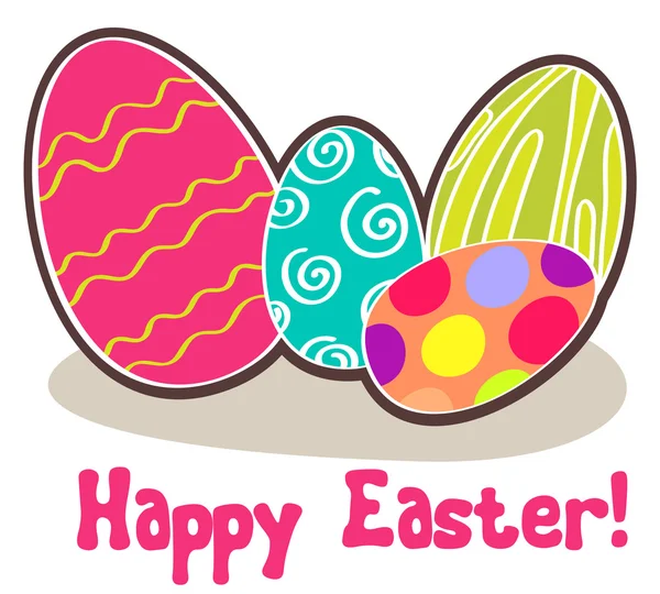 Lindos huevos de Pascua ilustración — Vector de stock