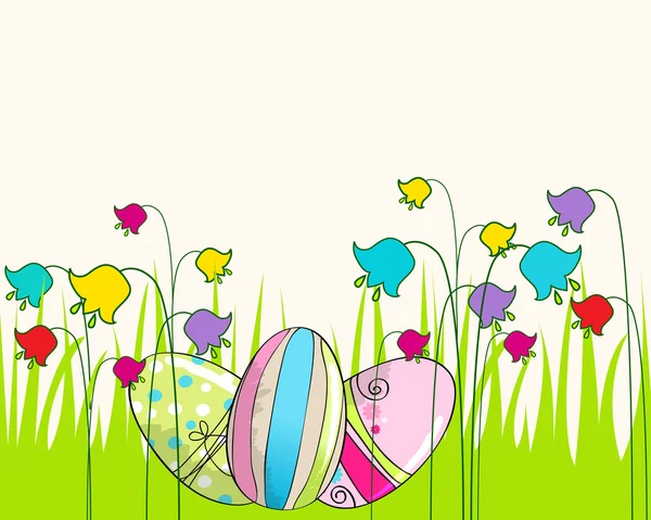 Cute Easter eggs illustration — Stock Vector