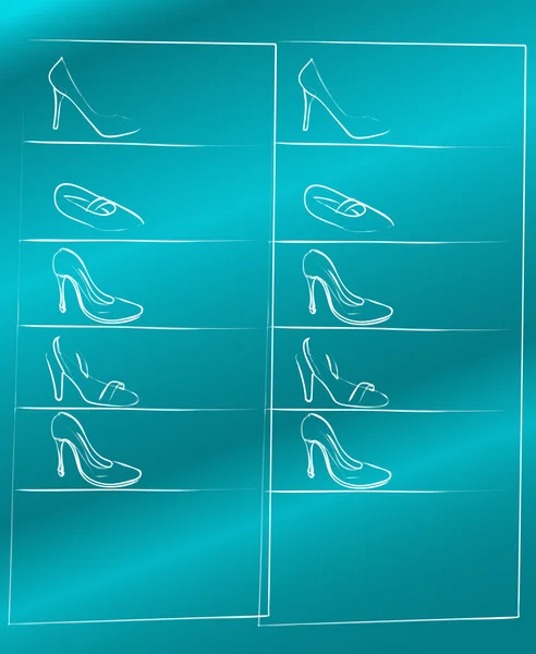 Illustration zum Schuhgeschäft — Stockvektor