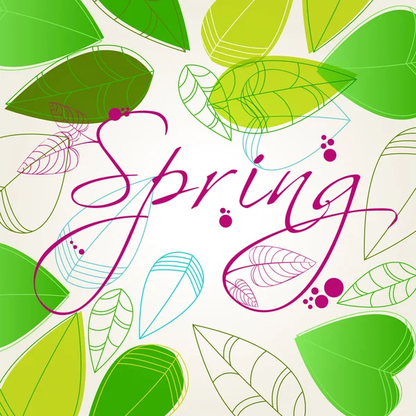 Beautiful spring leaves — Stock Vector