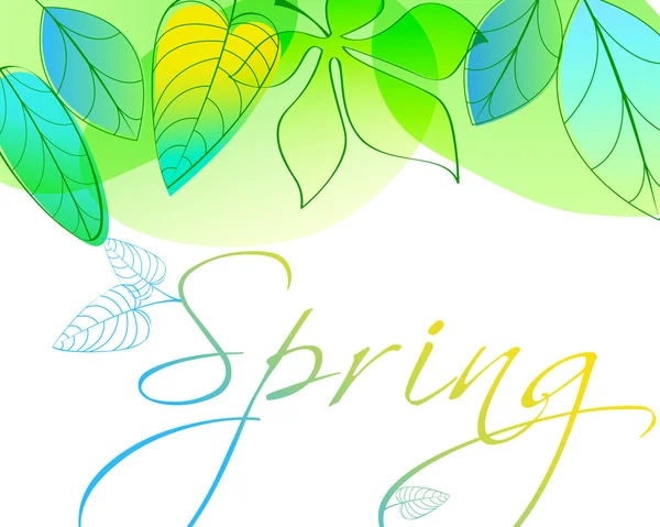 Schöne Frühlingsblätter — Stockvektor