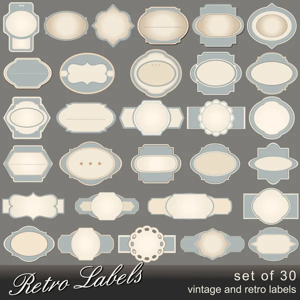Set of old labels — Stock Vector