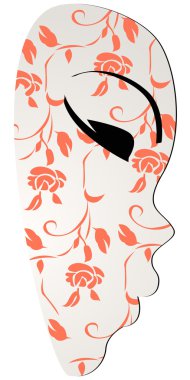 Beautiful floral carnival mask clipart