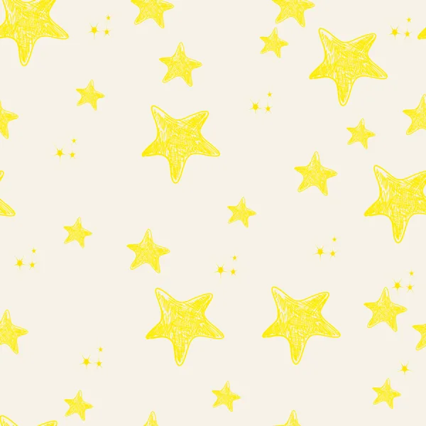 stock vector Seamless cute stars background illustration