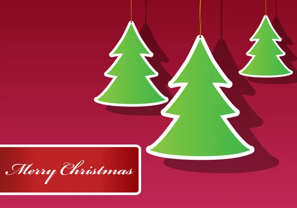 Krásný vánoční stromeček štítky — Stockový vektor