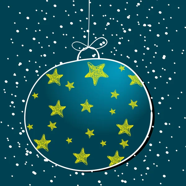 Leuke kerst ornament illustratie — Stockvector