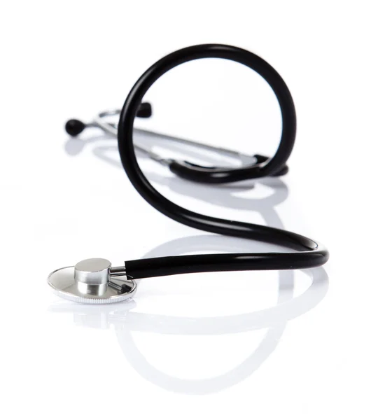Stetoskop em um fundo branco — Fotografia de Stock