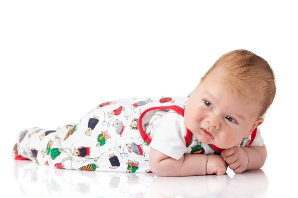 Schattige babyjongen geïsoleerd — Stockfoto