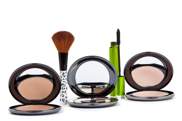 Various cosmetics isolated over white. Makeup products — Stock Photo, Image